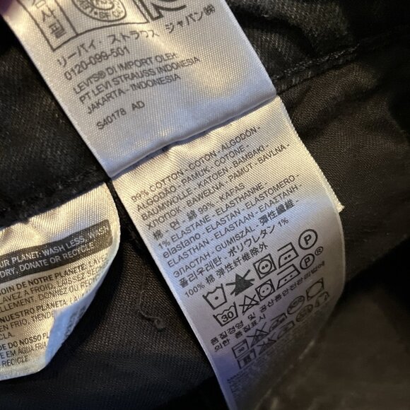 Men's Levis 541 Athletic Taper Fit Denim Jeans SZ 39x30 Faded Black Stretch - Picture 9 of 13